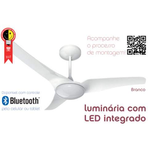 Ventilador Aliseu Slim LED com CONTROLE REMOTO