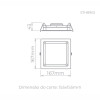 Painel de led de embutir recuado 12W 3000k - Branco