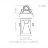 EMBUTIDO RECUADO ANGULAR SQUARE ANGLE 40º MR11 - BRANCO